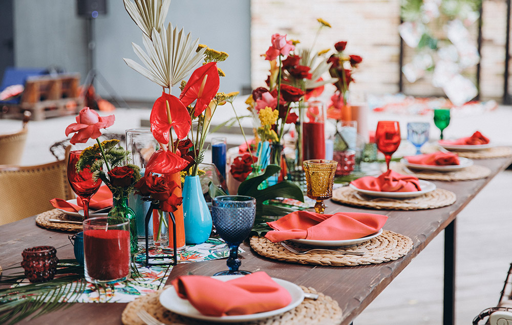 Table setting at event